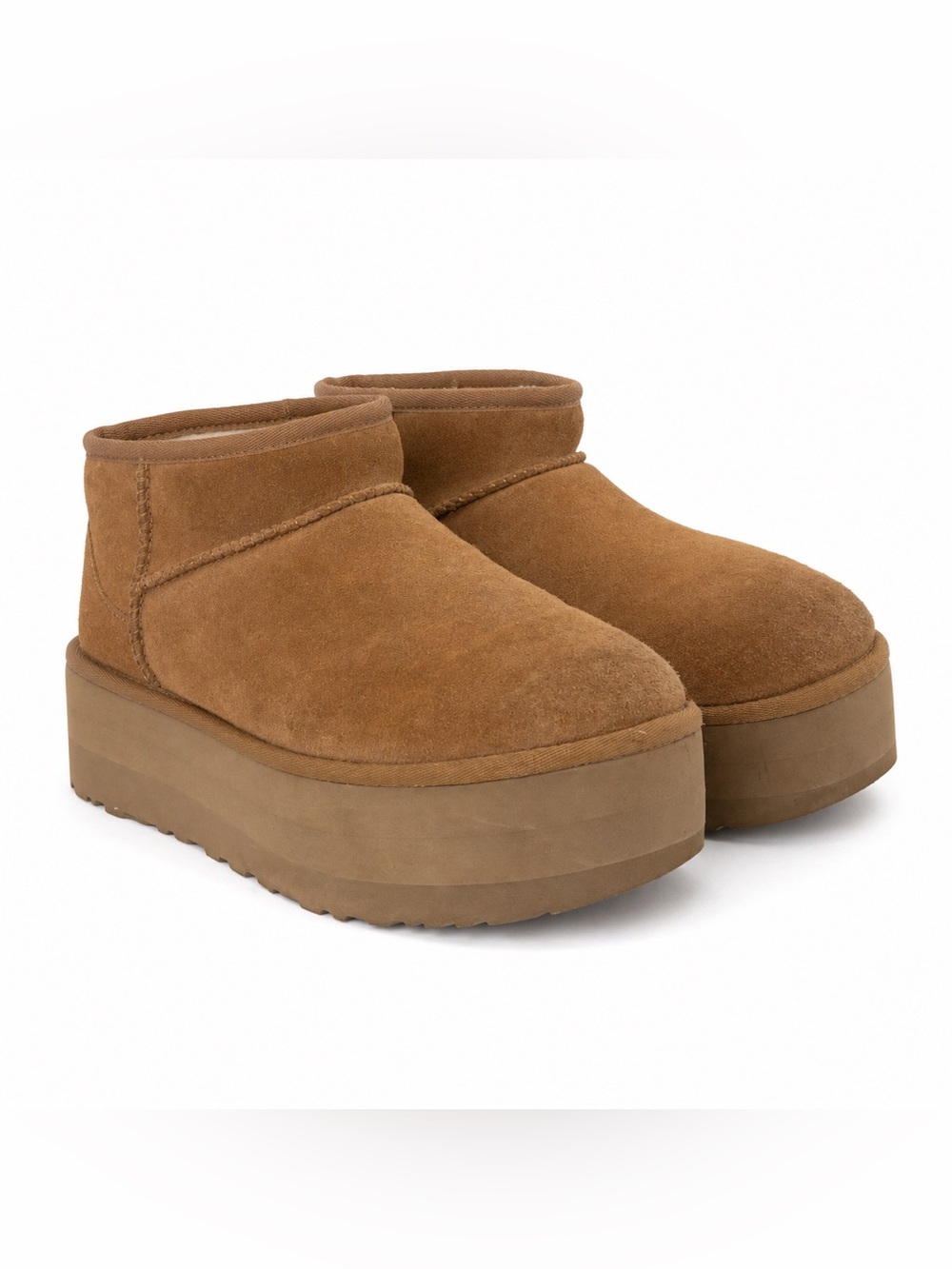 UGG Classic Ultra Mini Platform Boots Chestnut Suede